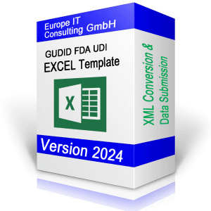 Europe IT GUDID FDA Excel Template – existing product image, version 2024