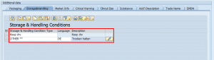 Enter Storage and Handling Conditions in the SAP Add-On for EUDAMED